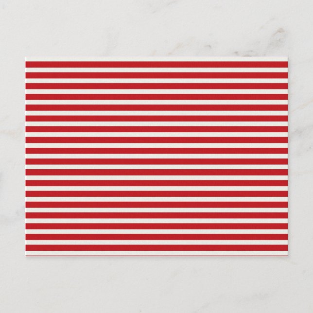 Cartes Pour Fêtes Annuelles Fun Noël Nautique Rouge blanc rayures Motif (Devant)