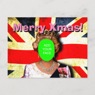 Cartes Pour Fêtes Annuelles Fun punk personnalisé Queen Noël salutation...