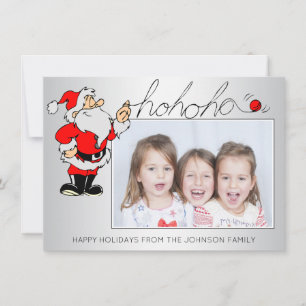 Cartes Pour Fêtes Annuelles Fun Red Christmas Holiday Santa Claus Photo