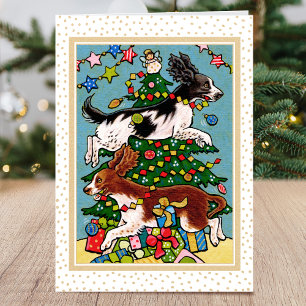 Cartes Pour Fêtes Annuelles Fun Springer Spaniel Chien Noël Personnalisé