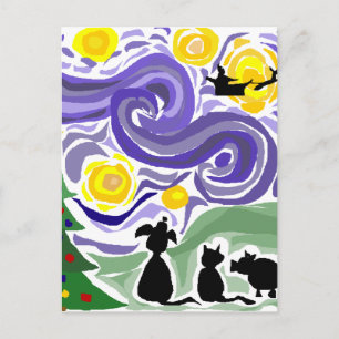 Cartes Pour Fêtes Annuelles Fun Stress Night Style Art de Noël