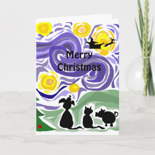 Cartes Pour Fêtes Annuelles Fun Stress Night Style Art de Noël
