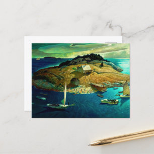 Cartes Pour Fêtes Annuelles Funérailles de l'île par Newell Convers Wyeth