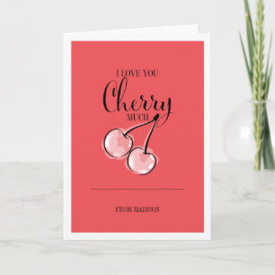 Cartes Pour Fêtes Annuelles Funky Fruit Pun Cherry Valentine Card