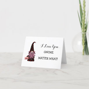 Cartes Pour Fêtes Annuelles Funky gnome je t'aime Saint Valentin/ anniversaire