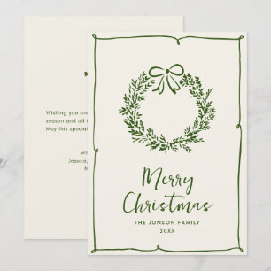 Cartes Pour Fêtes Annuelles Funky Hand Drabble Retro Christmas