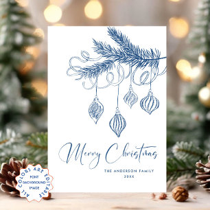 Cartes Pour Fêtes Annuelles Funky Hand Drabble Retro Christmas