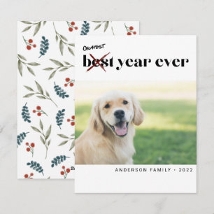 Cartes Pour Fêtes Annuelles Funky moderne Okayest meilleure année jamais photo