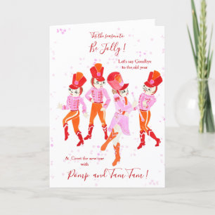 Cartes Pour Fêtes Annuelles Funky Rose Aquarelle Nutcracker Ballet