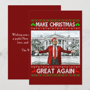 Cartes Pour Fêtes Annuelles Funky Trump Santa Hat Rendre Noël super