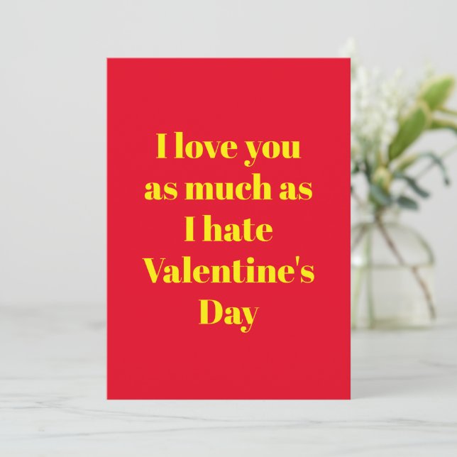 Cartes Pour Fêtes Annuelles Funky Valentine Day Card Je t'aime (Debout devant)
