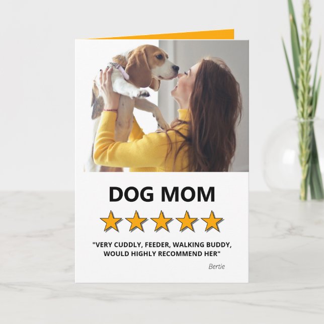 Cartes Pour Fêtes Annuelles Funny 5 étoiles Propriétaire de l'animal de compag (Devant)