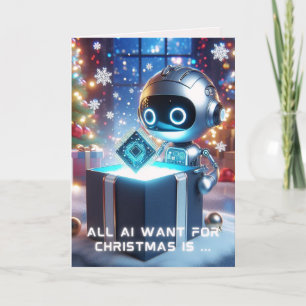 Cartes Pour Fêtes Annuelles Funny Ai Noël Chatbot Cadeau Entreprise Entreprise