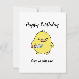 Cartes Pour Fêtes Annuelles Funny Anniversaire du canard en colère