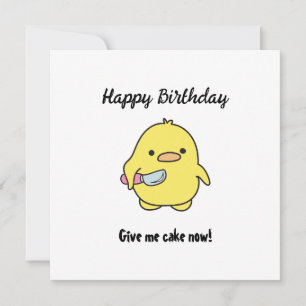 Cartes Pour Fêtes Annuelles Funny Anniversaire du canard en colère