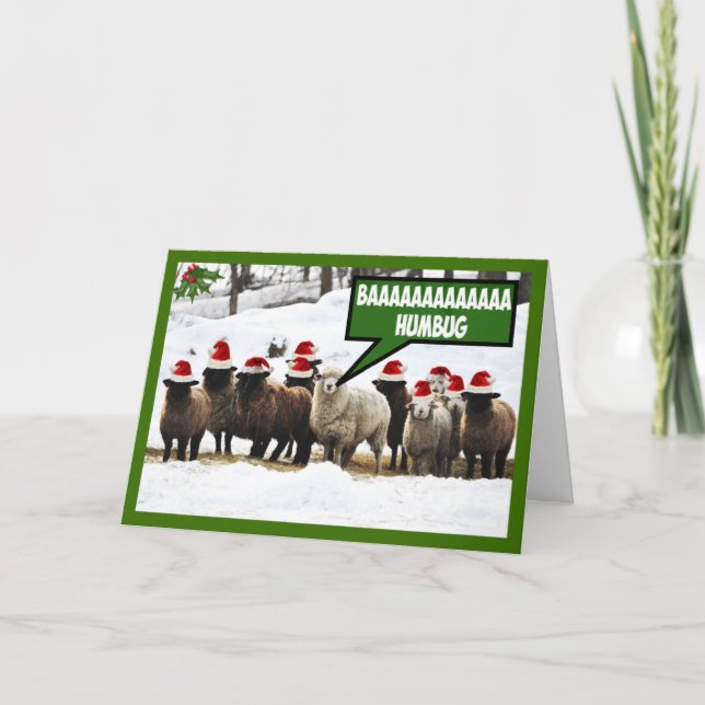 Cartes Pour Fêtes Annuelles Funny Bah Humbug (Devant)