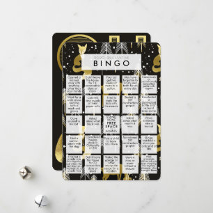 Cartes Pour Fêtes Annuelles Funny Black & Gold 2020 Quarantine Bingo Noël