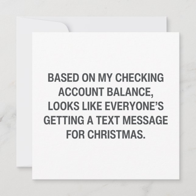 Cartes Pour Fêtes Annuelles Funny Broke Christmas  (Devant)