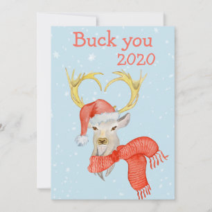 Cartes Pour Fêtes Annuelles Funny Buck You 2020 Covid Deer Christmas