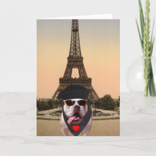 Cartes Pour Fêtes Annuelles Funny Bull Dog French Valentine