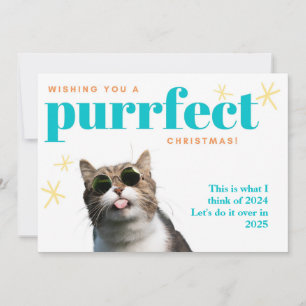 Cartes Pour Fêtes Annuelles Funny Cat Adieu 202 Faites-le pendant 2022 Noël