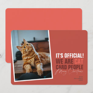 Cartes Pour Fêtes Annuelles Funny Cat Christmas Card Red Meowy Christmas