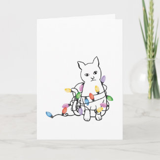 Cartes Pour Fêtes Annuelles Funny Cat Christmas Holiday Card