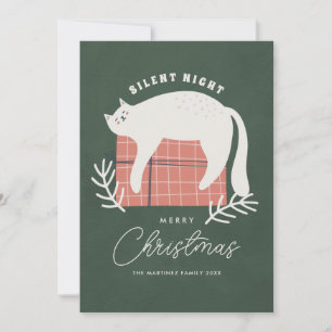 Cartes Pour Fêtes Annuelles Funny Chat Joyeux voeux de Noël