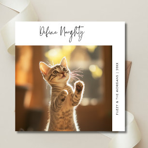 Cartes Pour Fêtes Annuelles Funny Chat Photo Définir Naughty Christmas Chien a