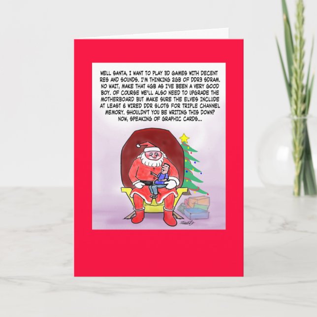 Cartes Pour Fêtes Annuelles Funny Christmas Card (Devant)