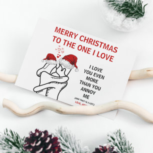 Cartes Pour Fêtes Annuelles Funny Christmas Card For Husband Wife Boyfriend