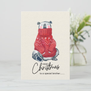 Cartes Pour Fêtes Annuelles Funny Christmas Card, Funny Brother Christmas