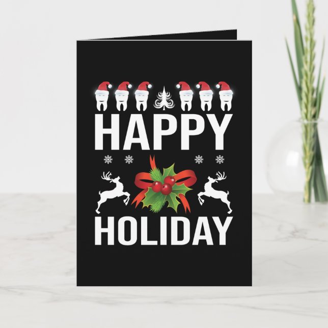 Cartes Pour Fêtes Annuelles Funny Christmas Dentist bureau (Devant)