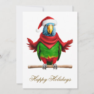 Cartes Pour Fêtes Annuelles Funny Christmas Père Noël Parrot