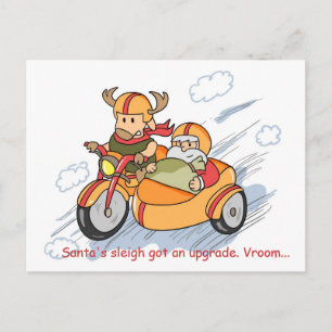 Cartes Pour Fêtes Annuelles Funny Christmas Postcard : Père Noël amélioré