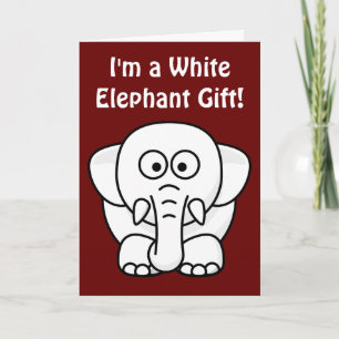 Cartes Pour Fêtes Annuelles Funny Christmas Present : Real White Elephant Gift