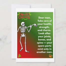 Cartes Pour Fêtes Annuelles Funny Christmas Skeleton Wishes for man