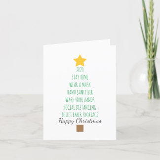 Cartes Pour Fêtes Annuelles Funny Coronavirus 2020 Arbre de Noël