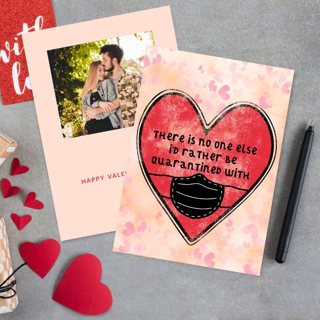 Cartes Pour Fêtes Annuelles Funny Covid Quarantine Saint Valentin (Créateur téléchargé)