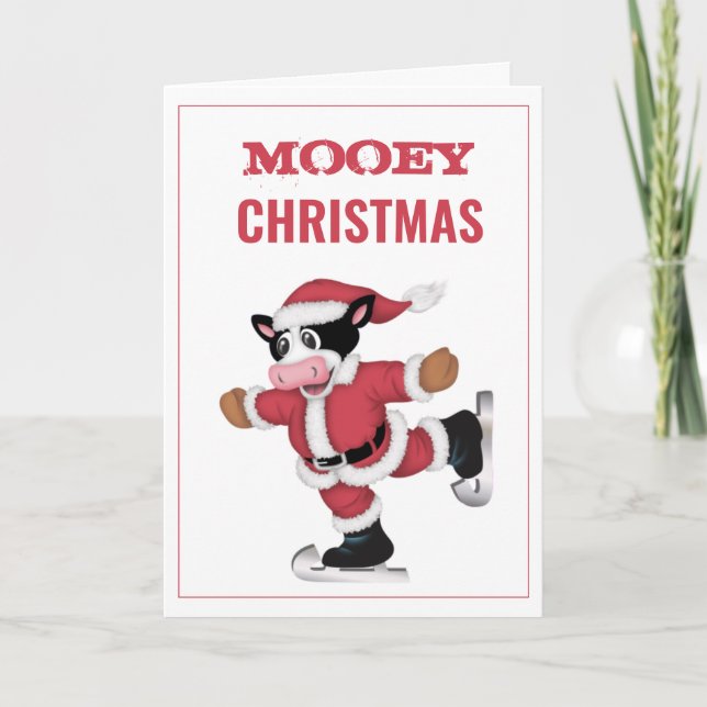 Cartes Pour Fêtes Annuelles Funny Cow Bells Noël (Devant)