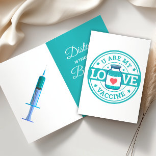 Cartes Pour Fêtes Annuelles Funny Cute Valentine Covid-19 Vaccine
