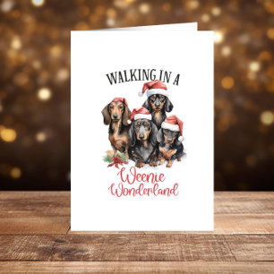 Cartes Pour Fêtes Annuelles Funny Dachshunds Chiens Noël Joyeux Fêtes