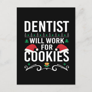 Cartes Pour Fêtes Annuelles Funny Dentist bureau Noël