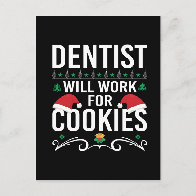 Cartes Pour Fêtes Annuelles Funny Dentist bureau Noël (Devant)