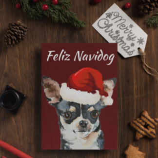 Cartes Pour Fêtes Annuelles Funny Feliz Navidog Chihuahua
