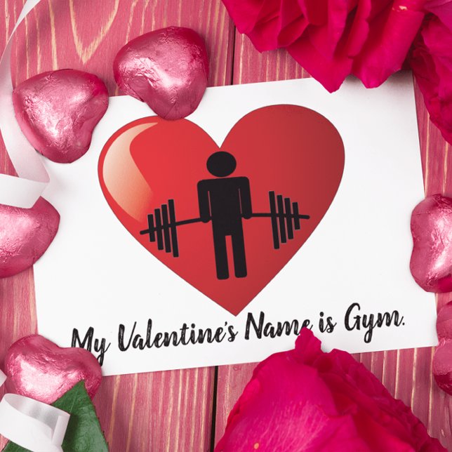 Cartes Pour Fêtes Annuelles Funny Fitness Gym Valentine Card (Créateur téléchargé)
