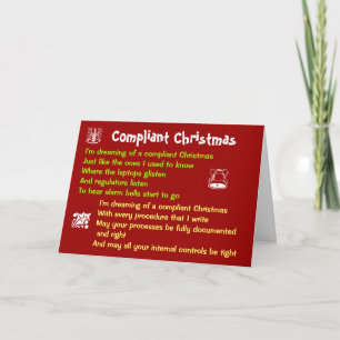 Cartes Pour Fêtes Annuelles Funny GDPR Compliance Christmas Card Song