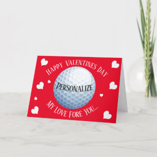 Cartes Pour Fêtes Annuelles Funny Golf My Love Fore You Valentines