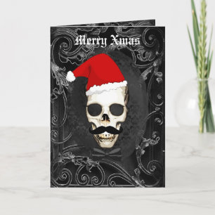Cartes Pour Fêtes Annuelles Funny gothique Père Noël Christmas Holiday Card