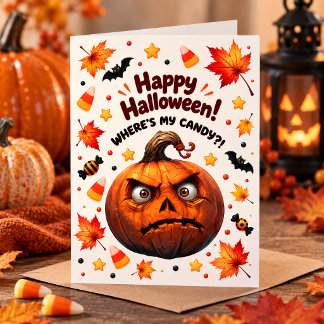 Cartes Pour Fêtes Annuelles Funny Halloween Greeting Card